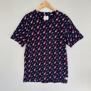 PUBLIC ART Men’s XL Red White Blue Popsicle Graphic Print Short Sleeve Tee